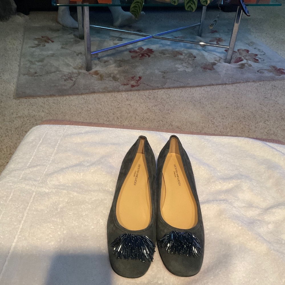 SESTO MEUCCI Gray Suede Shoes